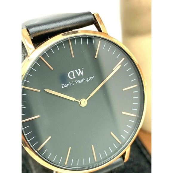Daniel Wellington Womens Watch DW00100139 Rose Gold Black Dial 36mm Leather Band main image 8